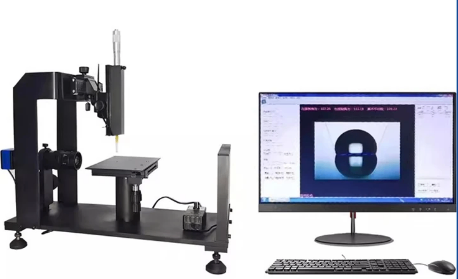 Analysis of electronic instrument for measure surface tension by optical contact angle measuring instrument